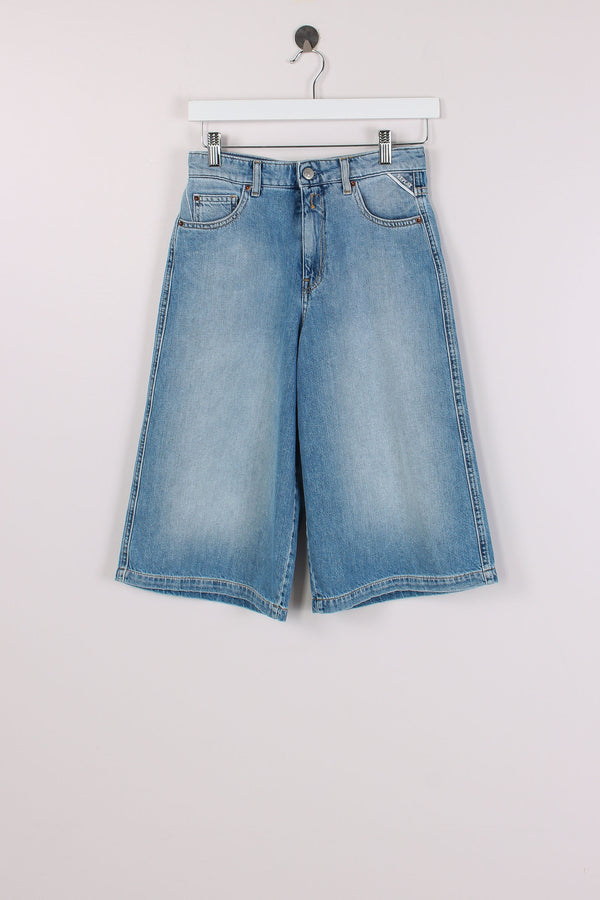 Bermuda Vita Alta Denim Denim