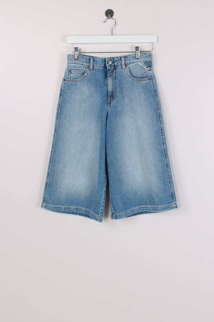 Bermuda Vita Alta Denim Denim