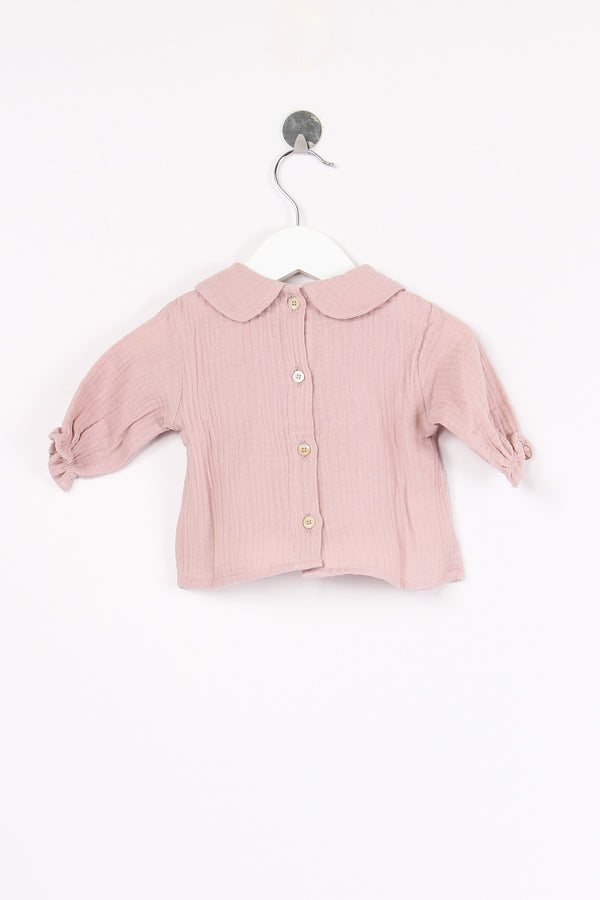 Camicia Collo Stondato Old Rose-2