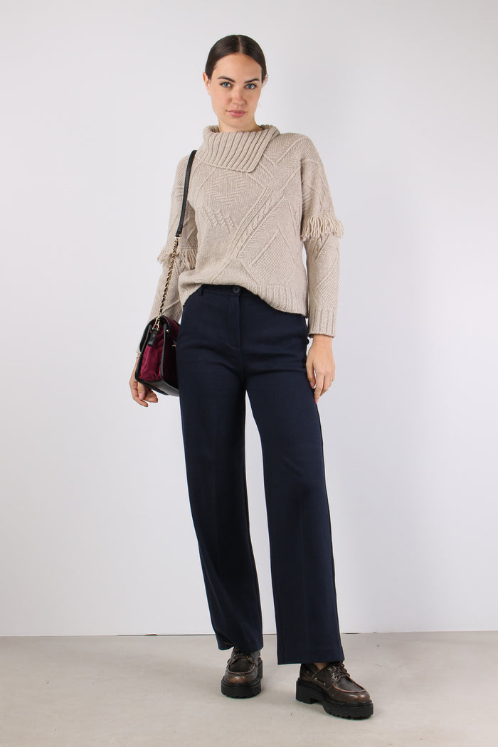 Mastro Maglia Collo Aperto Fra Casha Melange-6