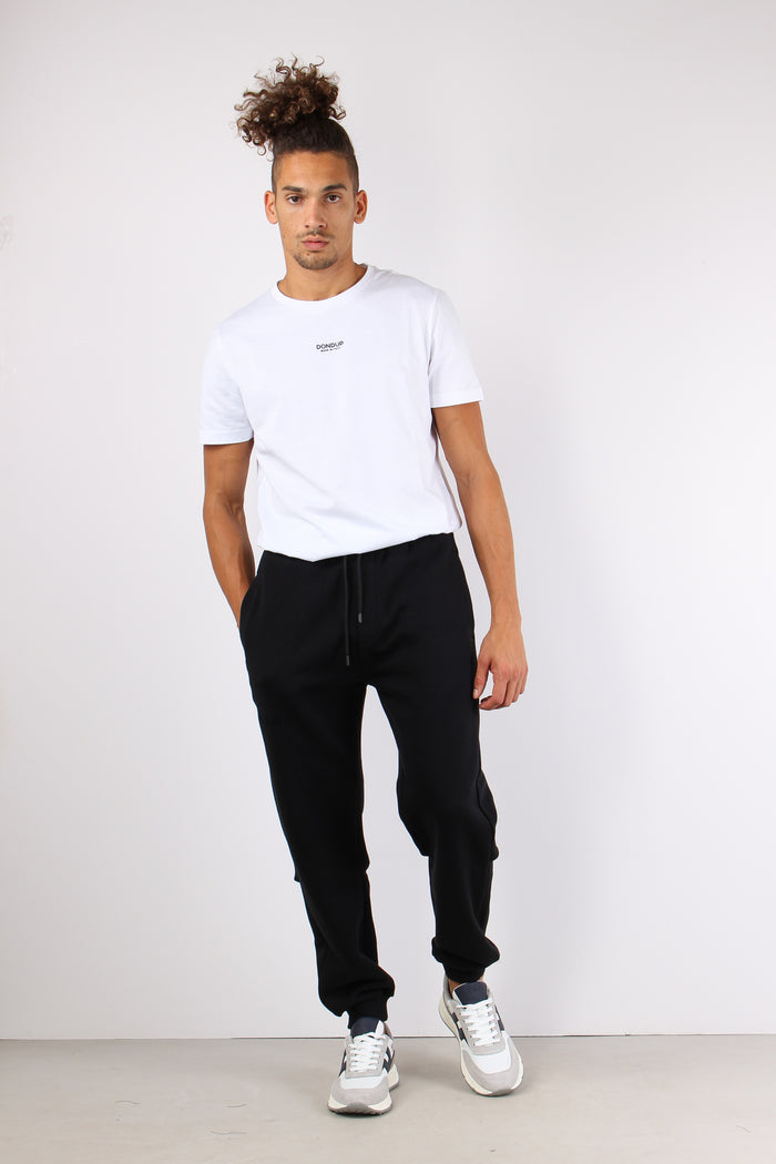 Pantalone Felpa Logo Nero-5