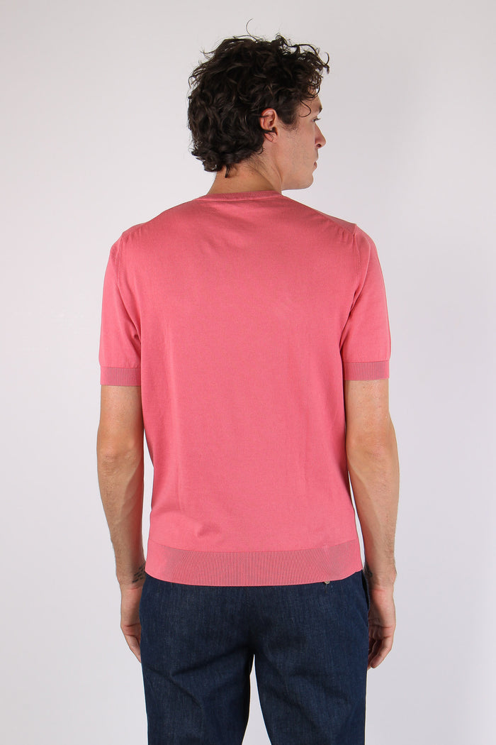 Maglia Girocollo M/m Cotone Rosa-4