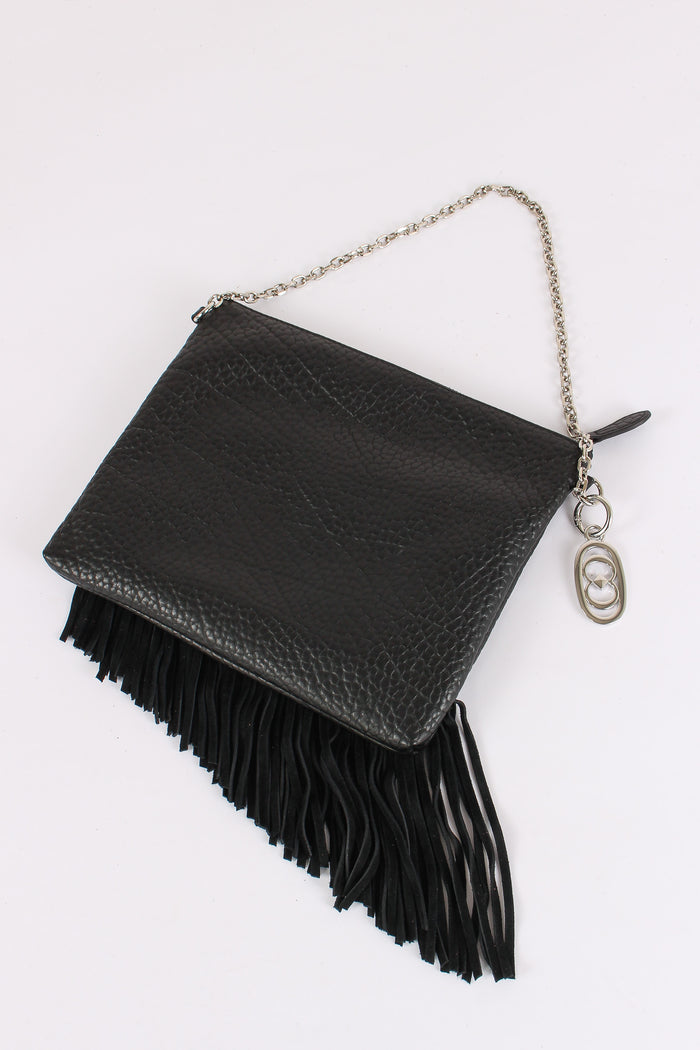 Tracolla Patta Borchie Frange Black-8