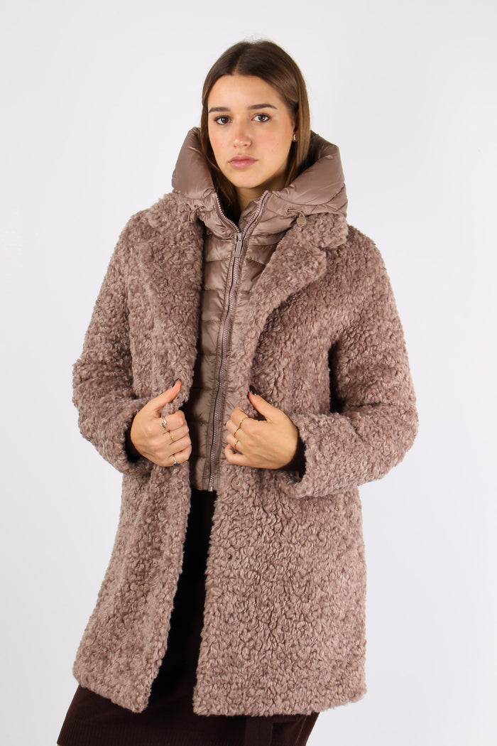 Teddy Lunghezza Media Taupe-7