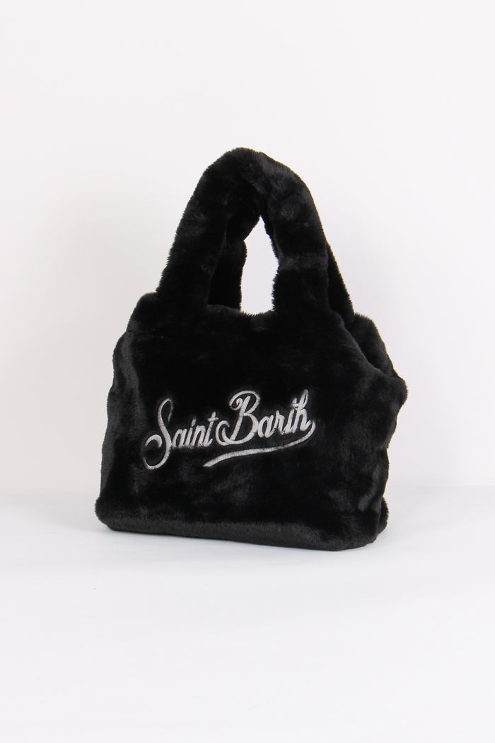 Borsa Mano Pelliccia Nero-2