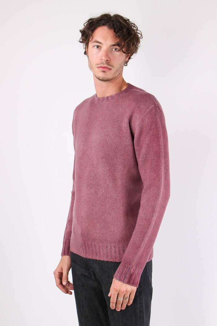 Maglia Girocollo Reversibile Denim/bordeaux-5