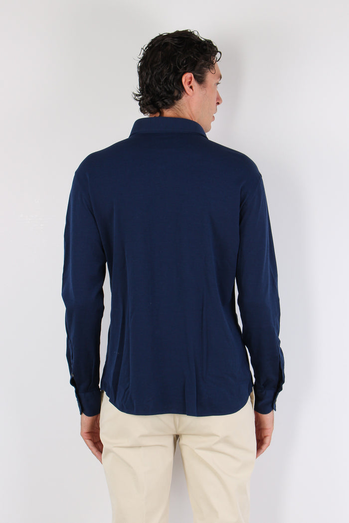 Camicia Piquet Blu-5