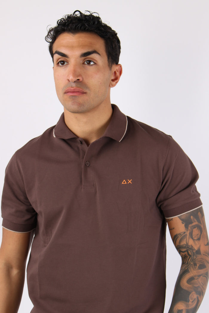 Polo Profilo Sottile Marrone-6