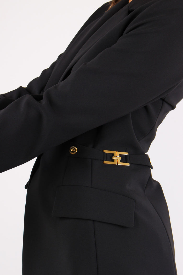 Giacca Monopetto Riprese Nero-10