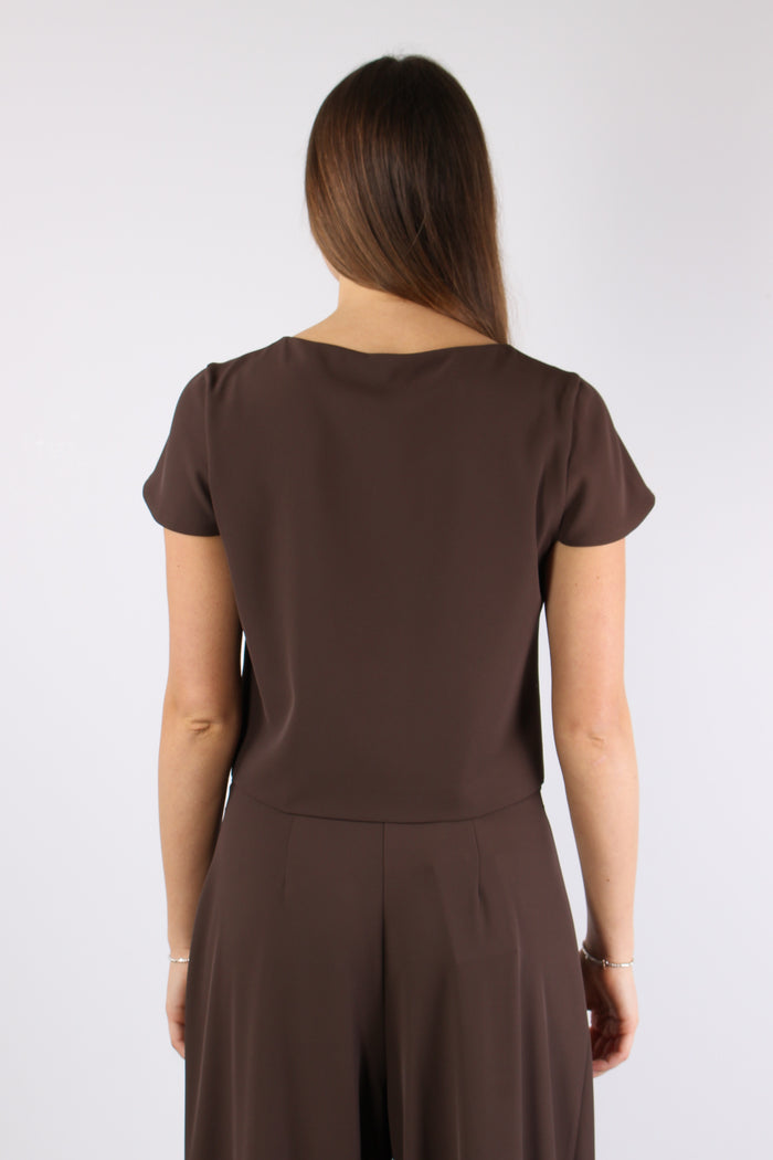 Capucine Top Corto Placca Chocolate-4