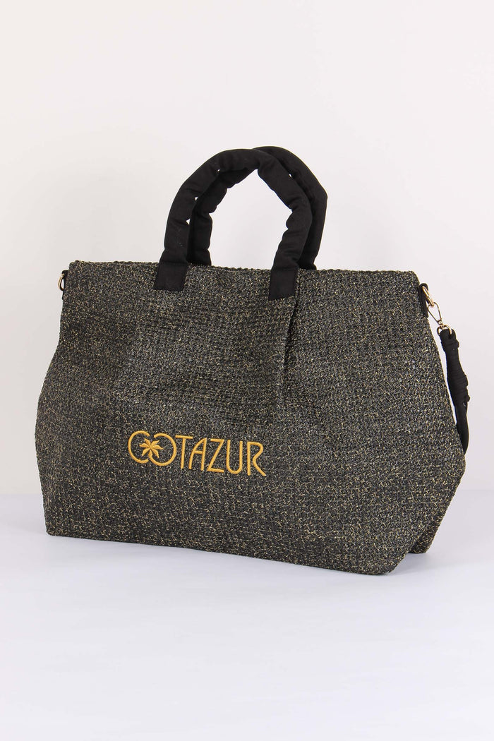 Shopping Mare Paglia Lurex Nero-2