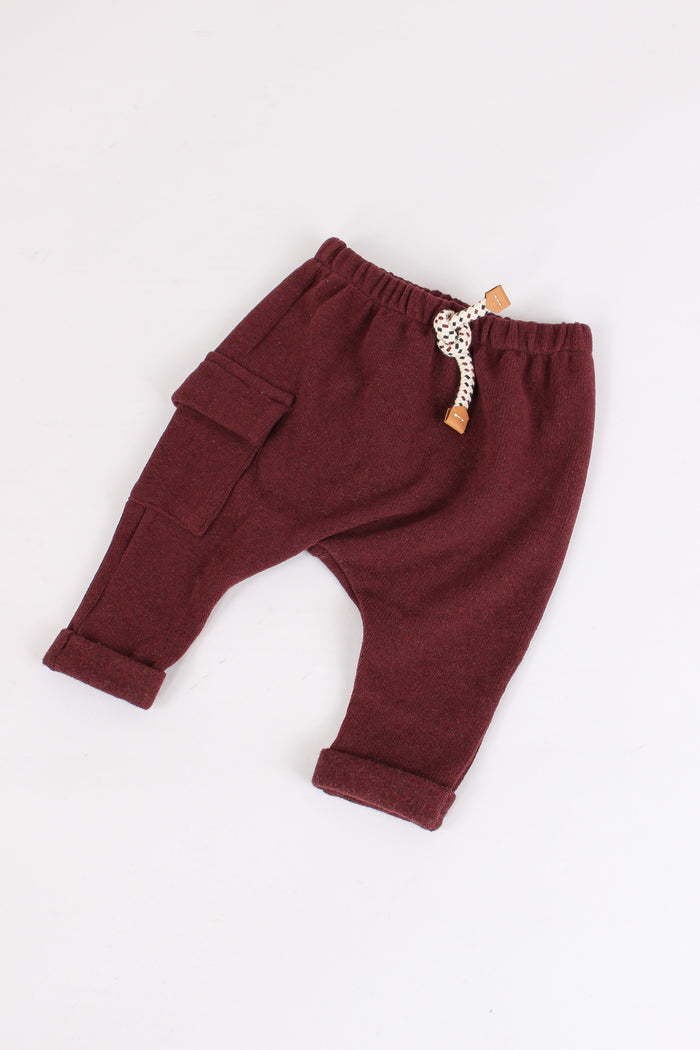 Pantalone Caldo Cotone Melanzana-4