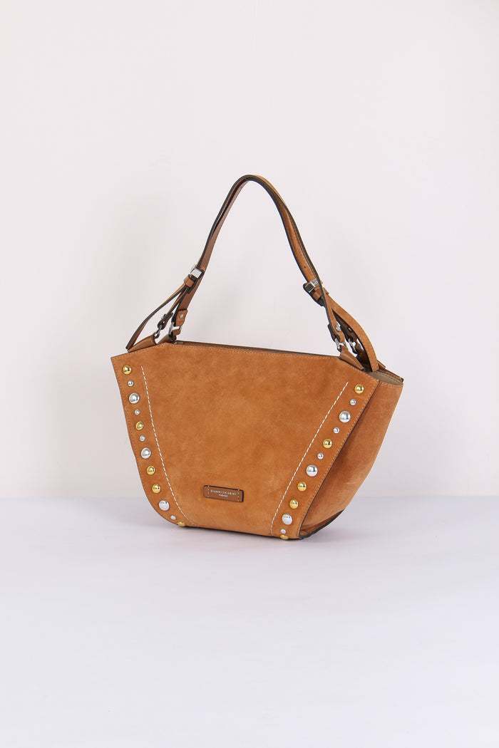 Bloom Shopping Camoscio Borchi Caramello-3