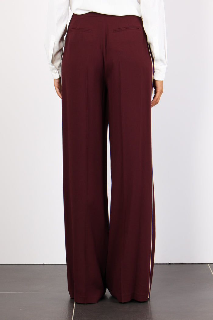 Pantalone Palazzo Charm Rouge Noir/burro-4