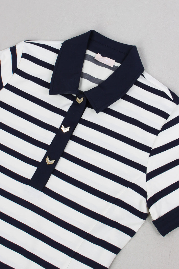 Abito Polo Jersey Riga White/blue-8