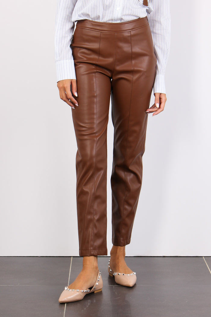 Pantalone Ecopelle Lather Brown-2