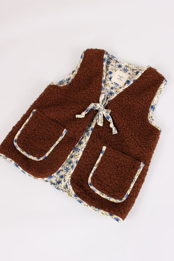 Gilet Teddy Fantasia Fiore Cioccolato-3