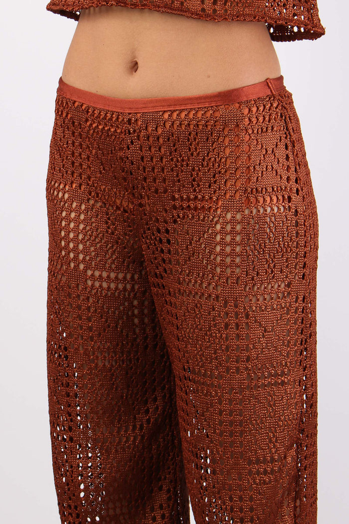 Pantalone Crochet Bronzo-6
