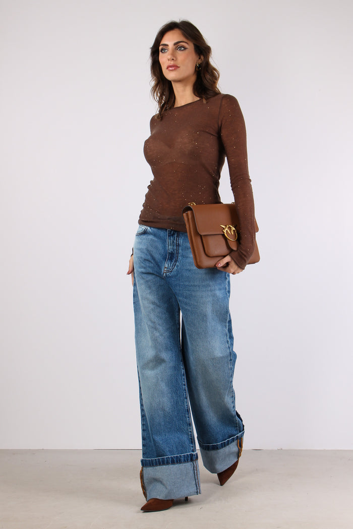 Pico Collo Alto Strass Marrone/oliva-3