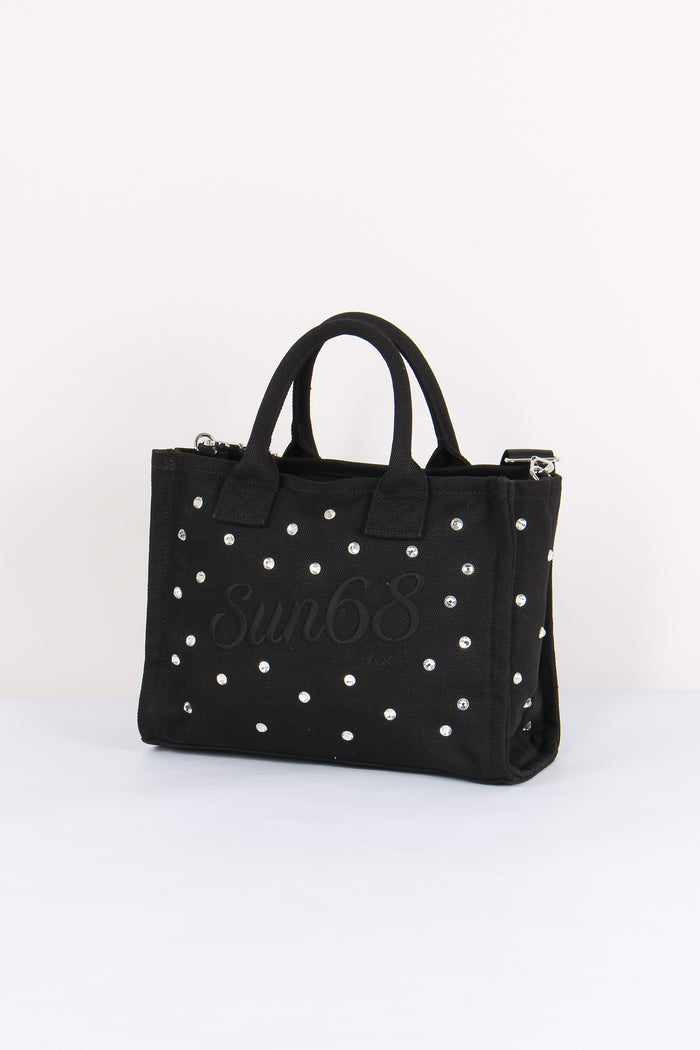 Shopping Media Canvas Strass Nero-2