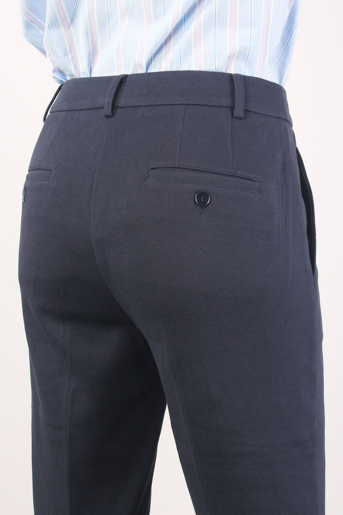 Basco Pantalone Cotone Blu-8