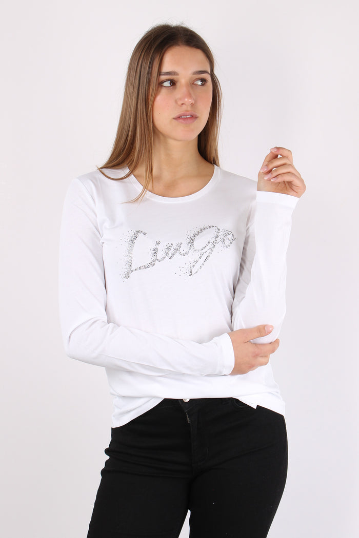 T-shirt Liu Jo Silver Bianco Faded-7