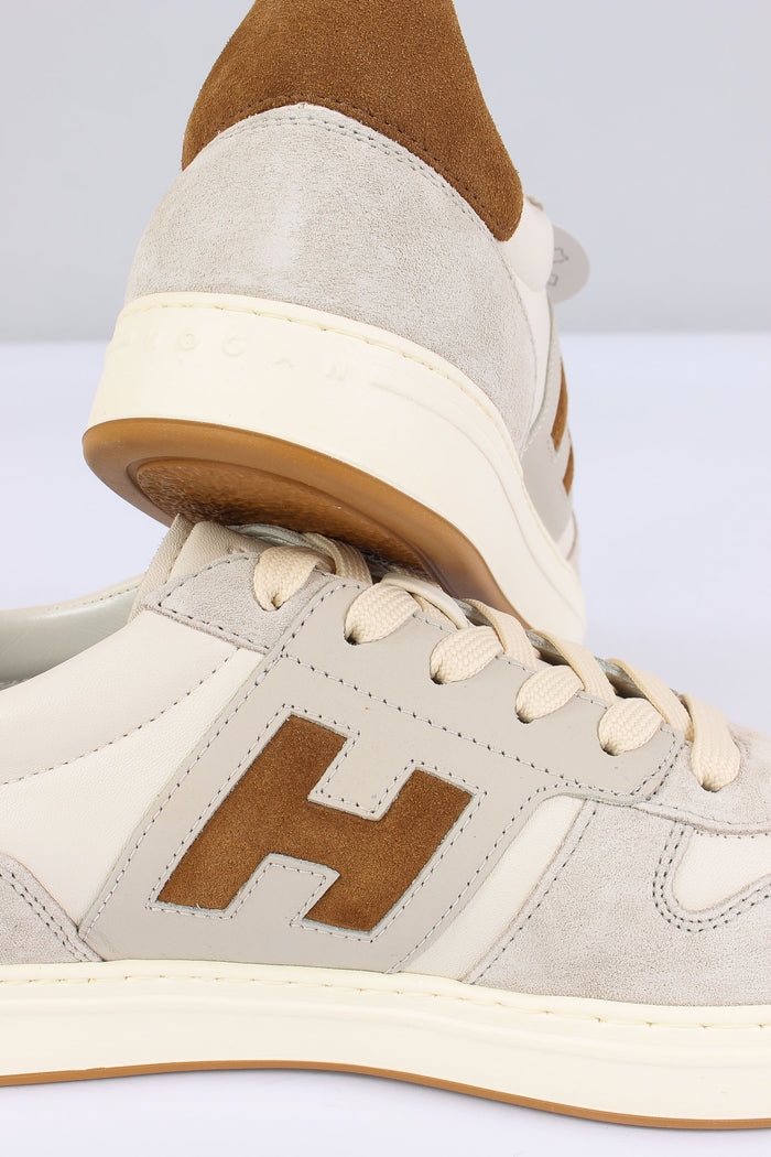 Sneaker H Banda Bianco/sabbia-4