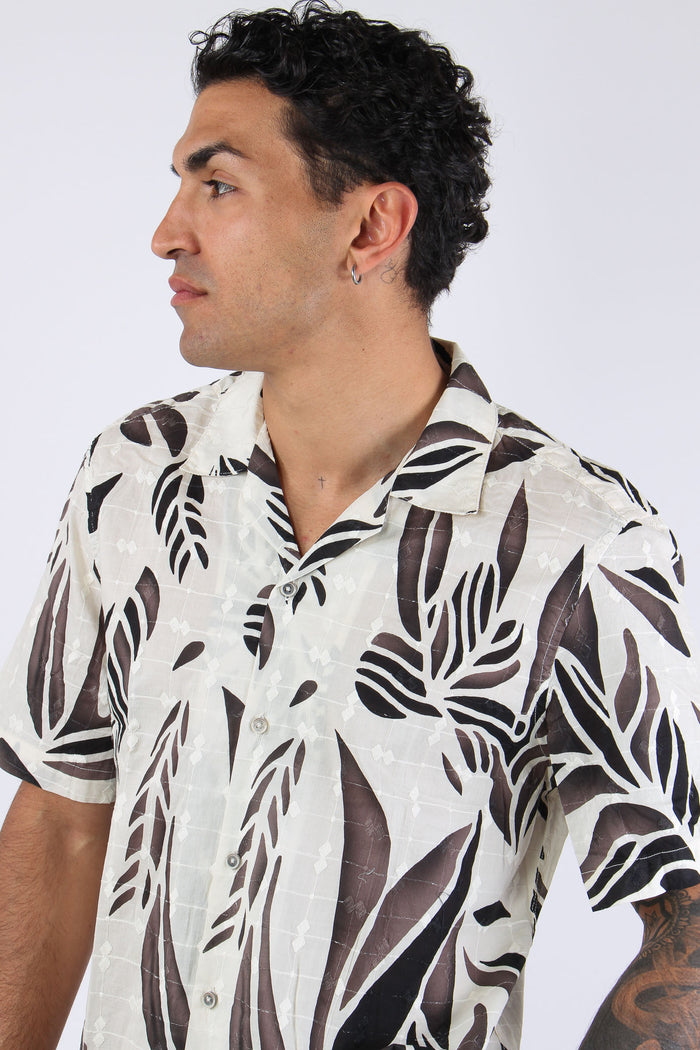 Cu1001 Camicia Mc Fantasia Moro/latte-7