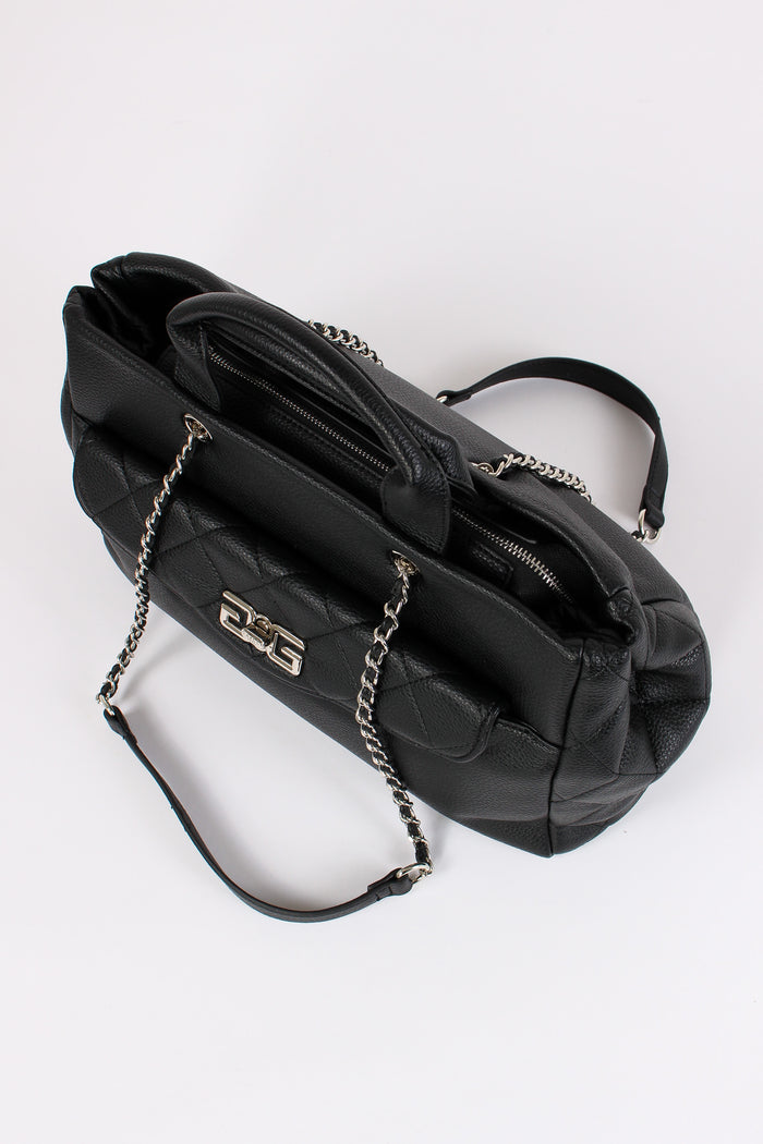 Maxi Shopping Patta Chanel Nero-4