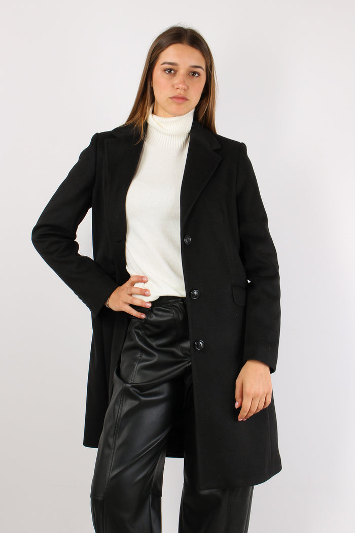 Cappotto New York Collo Lancia Nero-4