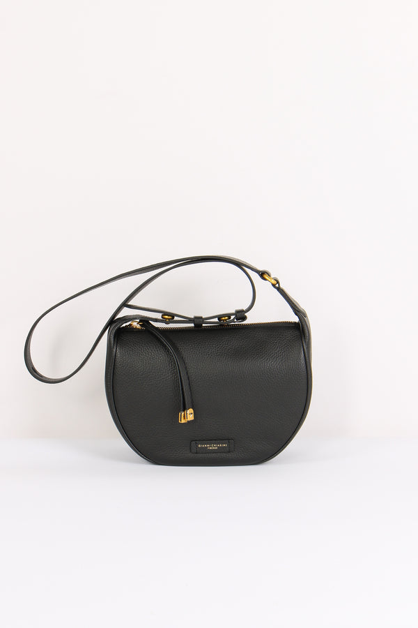 Charlotte Mezzaluna Pelle Nero