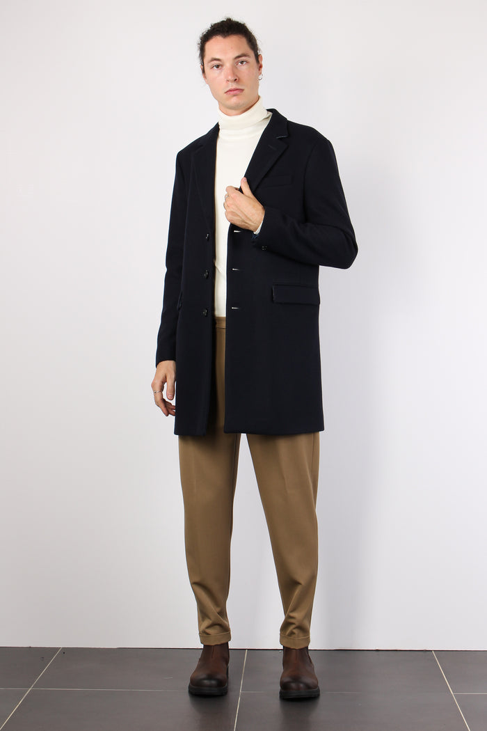 Nebbia Cappotto Classico Blu