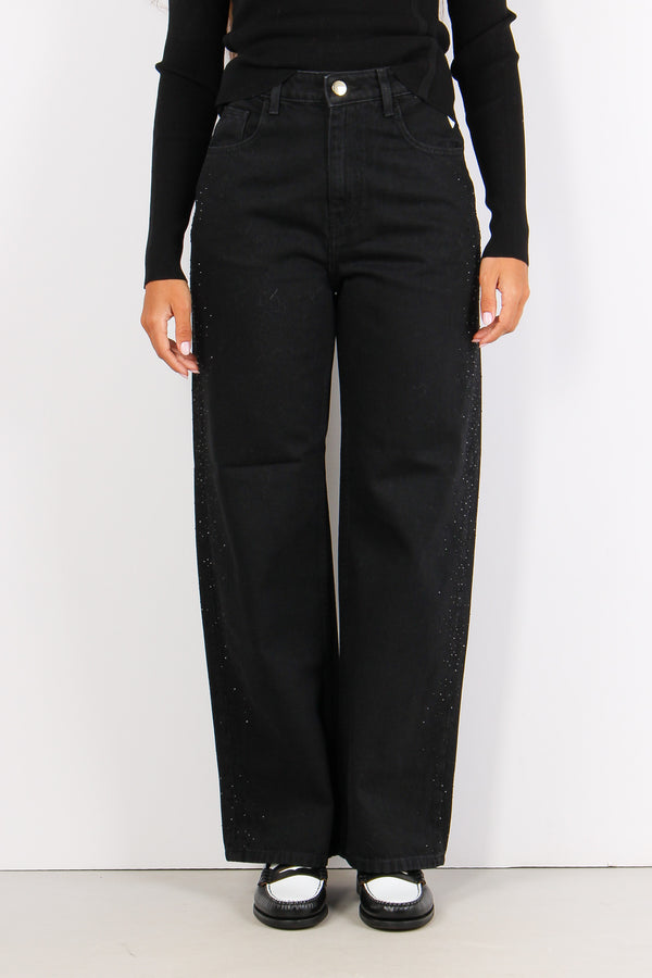 Kelinia Denim Gamba Larga Stra Nero-2