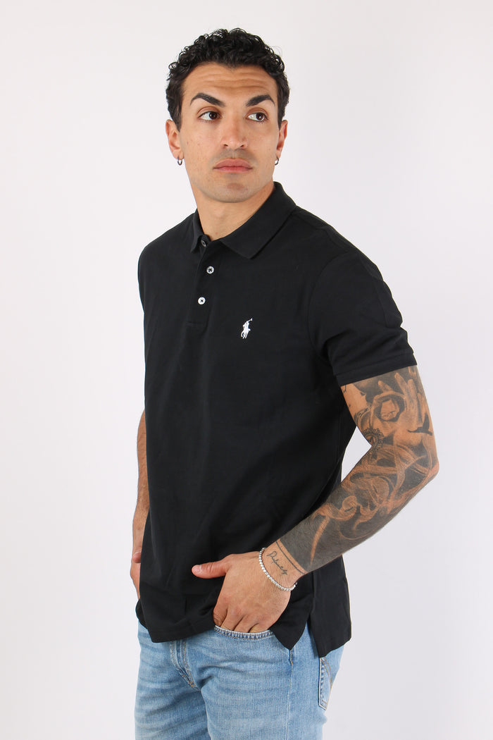 Polo Slim Fit Soft Polo Black-3