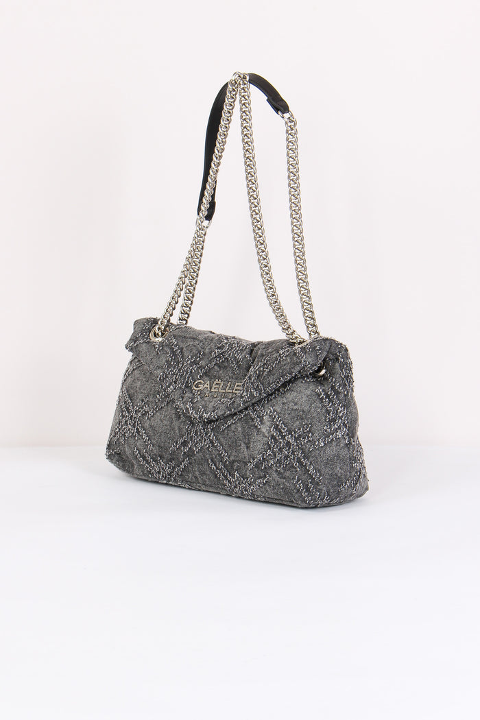 Tracolla Denim Sfrangiato Nero-2