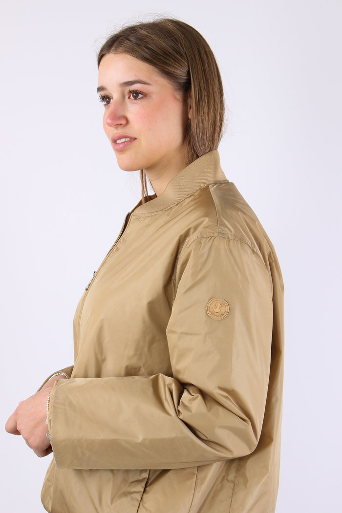 Aisha Giubbotto Nylon Svasato Stardust Beige-9