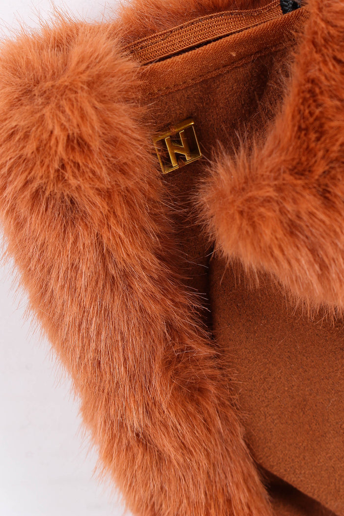 Guanti Ecopelliccia Cammello-5