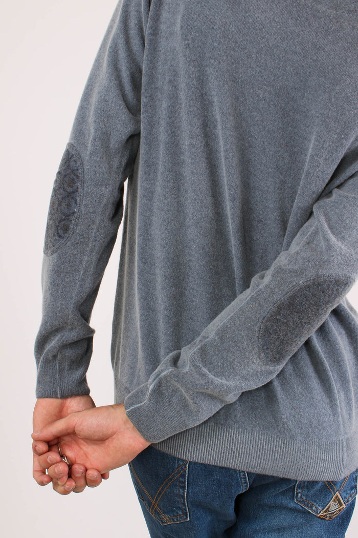 Maglia Girocollo Toppa Fantasi Blu-7