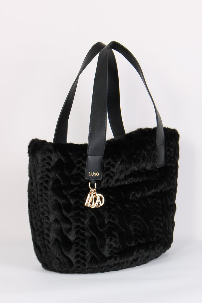 Shopping Ecopelliccia Nero-6