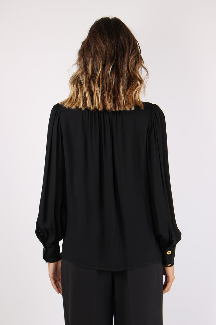 Camicia Collo Catena Nero-6