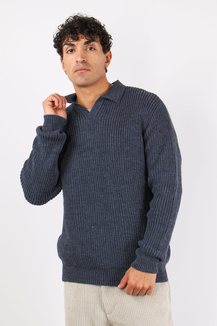 Maglia Polo Over Blu-2