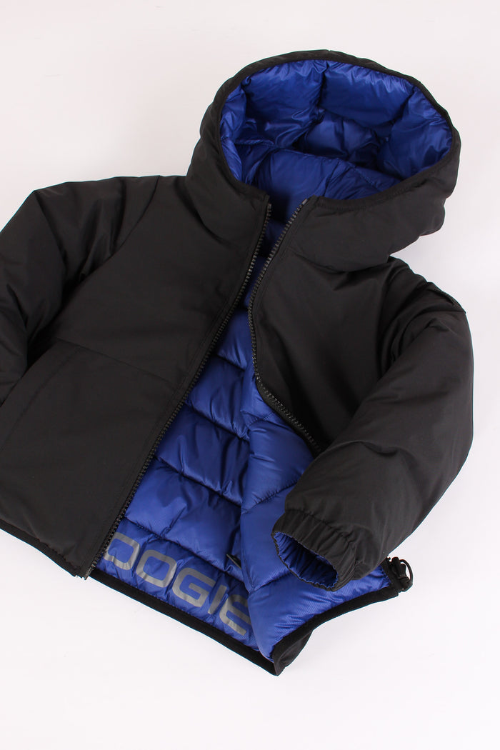 Giubbotto Nylon Reversibile Nero/celeste-4