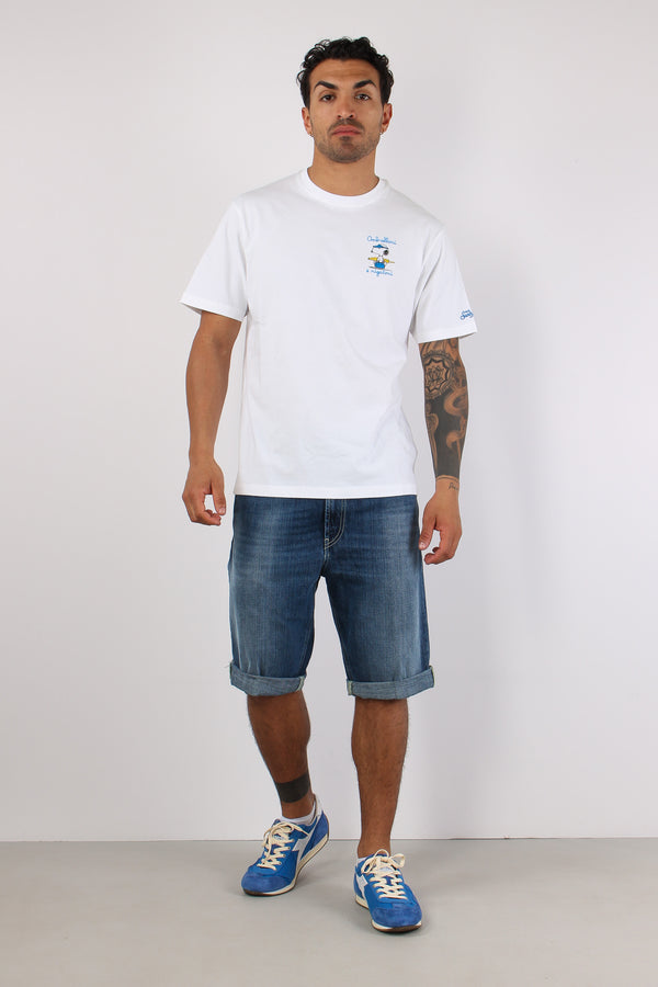 T-shirt Scritta Ricami Snoopy