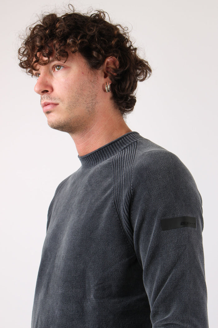 Girocollo Ciniglia Blue Black-7
