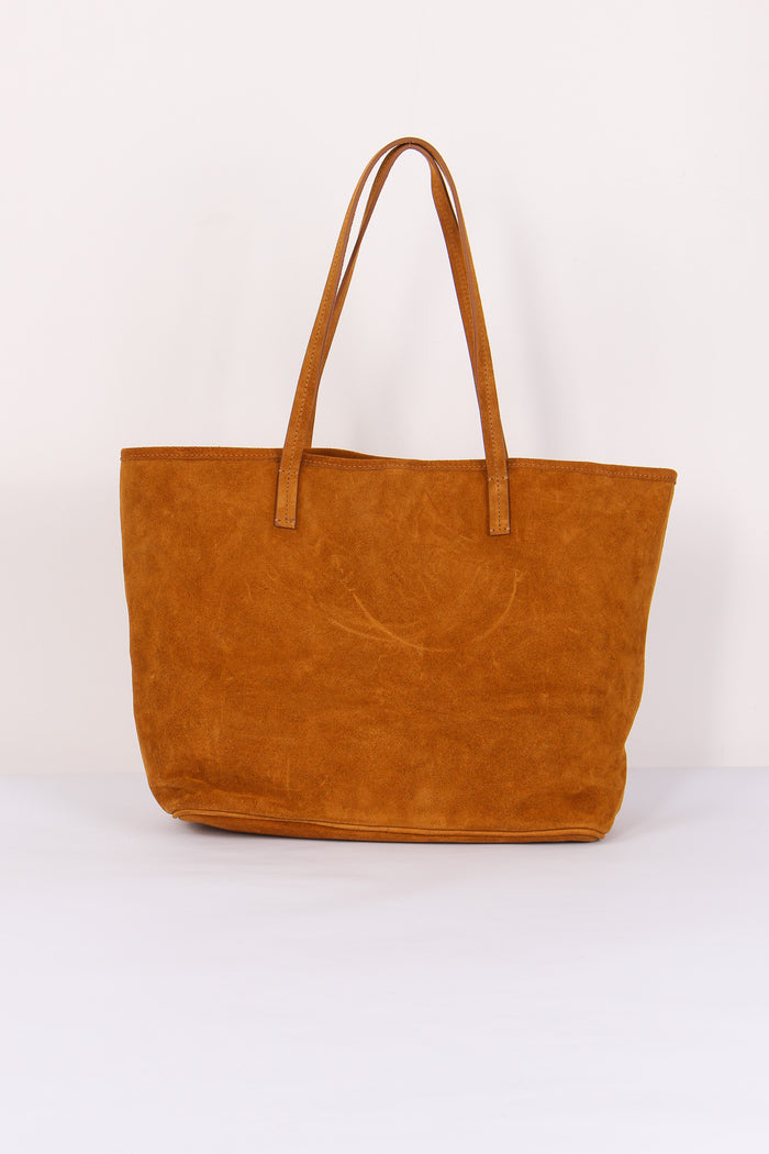 City Bag Suede Camello-3