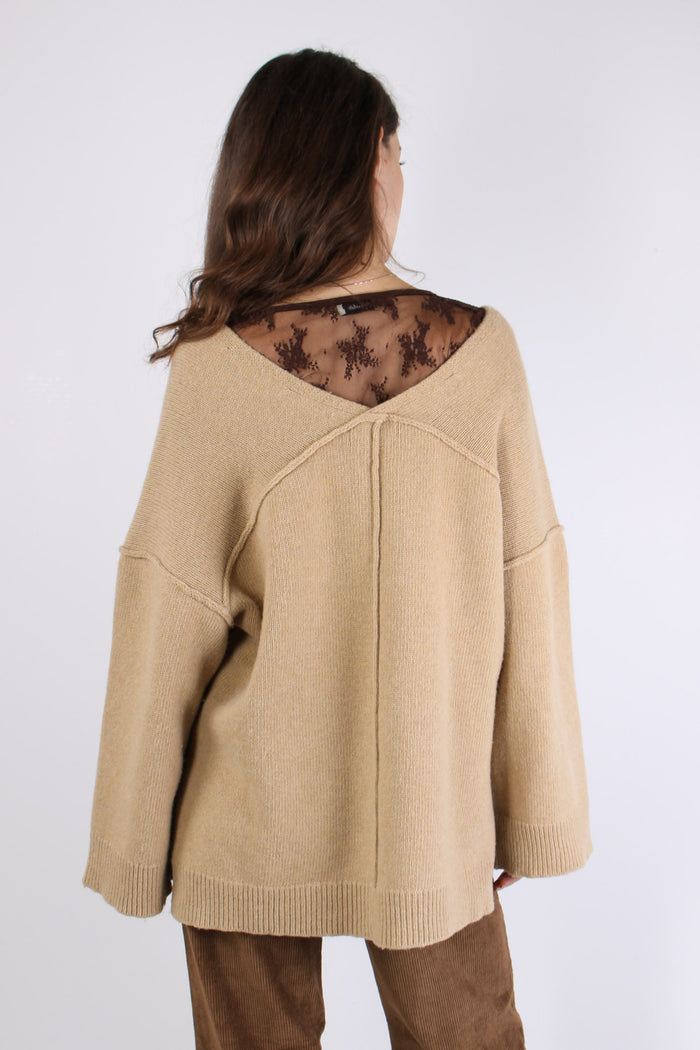 Maglia Scavo V Avanti Dietro Tortora-5