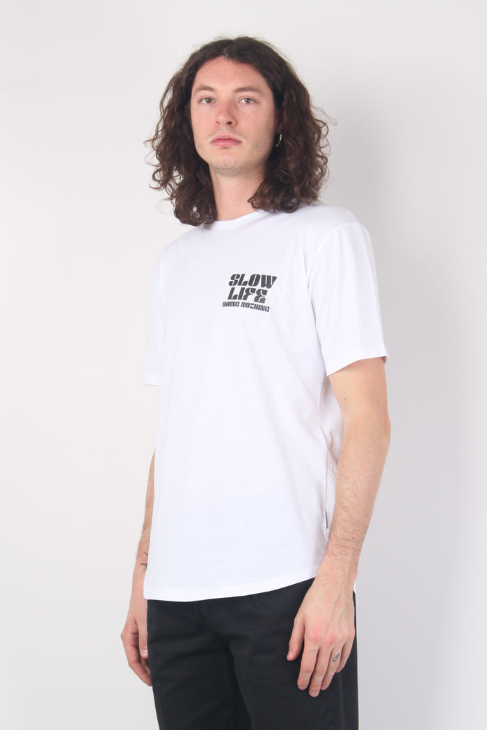 T-shirt Stampa Lumaca Bianco-6