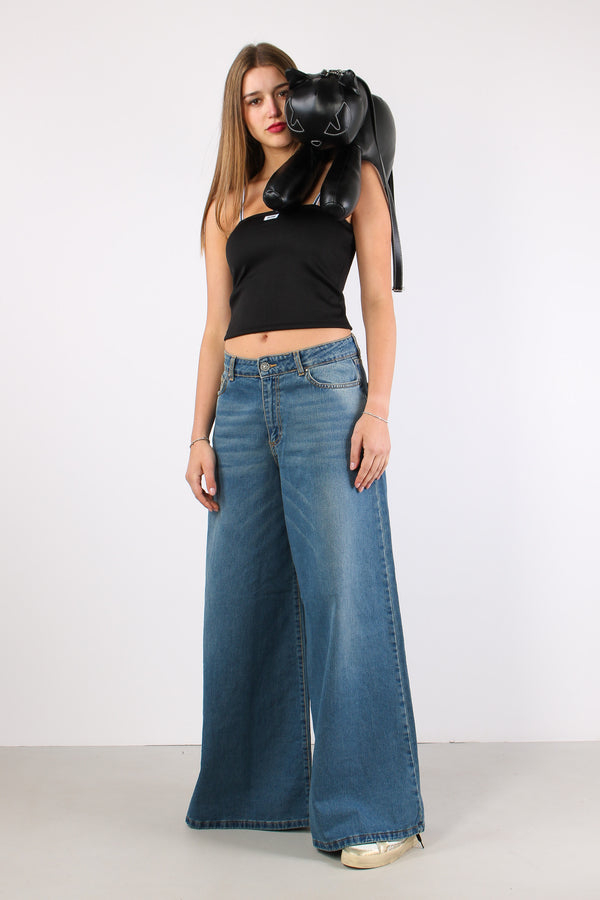 Gemma Pantagonna Vita Bassa Denim  Medio