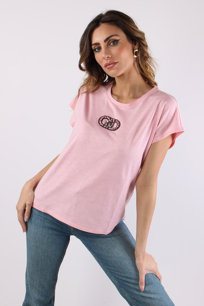T-shirt Logo Strass Petalo-3