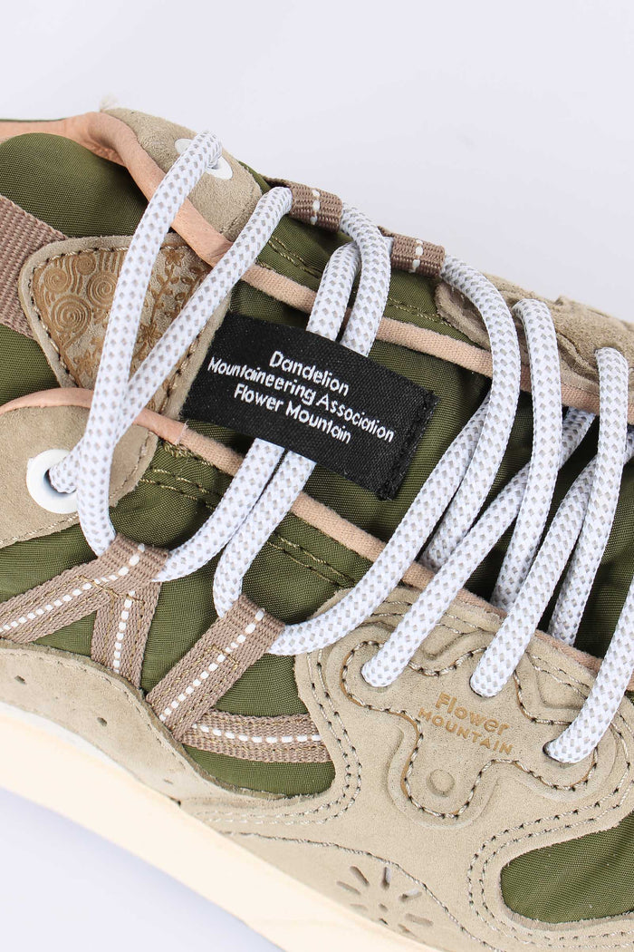 Sneakers Yamano Suede Nylon Off White/green-7